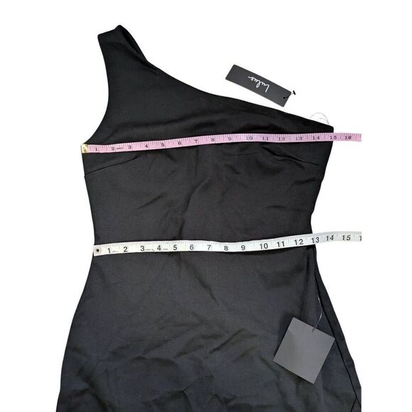Lulu's good times only black one-shoulder maxi dress Medium - Picture 4 of 9